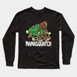 Bigfoot Santa Ugly Christmas Pajamas Mom T-shirt VER0 Long Sleeve T-Shirt